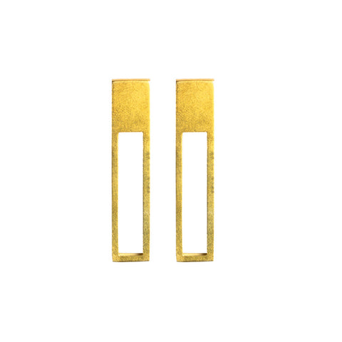 A 608 - Open Rectangle Earrings