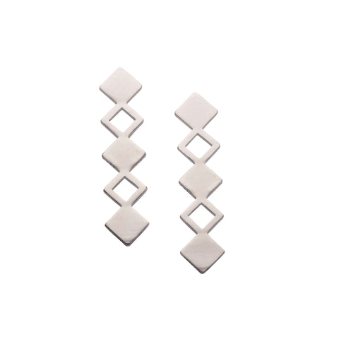 F 670 - Rectangular Zigzag Earrings