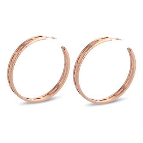 G 674 - Large Striped Circle Earrings