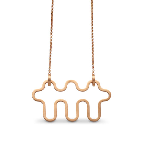 H 176 - Double Waves Necklace