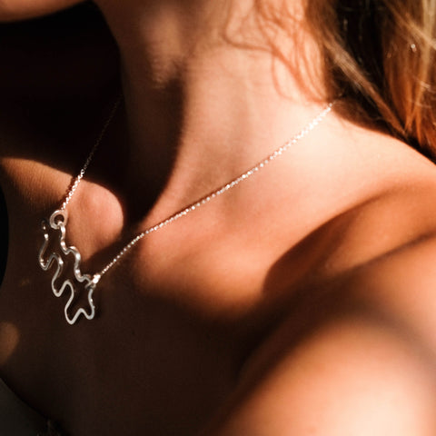 H 176 - Double Waves Necklace