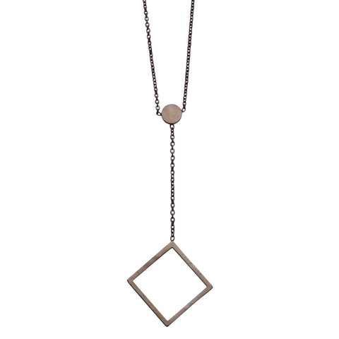 F 166 - Rectangle Drop Necklace