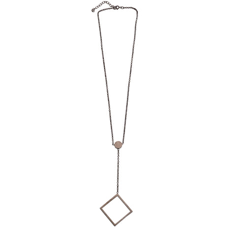 F 166 - Rectangle Drop Necklace
